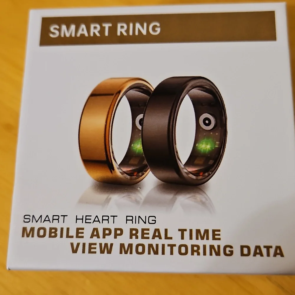 Smart Heart Ring - Black Size 8